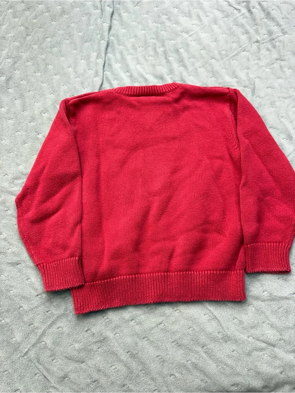 Gymboree Red V-Neck Sweater with Train Motif - Men